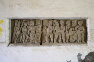 Gedenkrelief zur jüdischen Verfolgungsgeschichte vom Mittelalter bis zur NS-Zeit in Naumburg